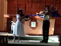 Brendon and Justine Elliott Perform the Bach Double 1st Mov. Brendon and Justine Elliott Perform the Bach Double 1st Mov.