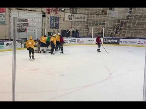behind the back save at Spruce grove ID camp 2024