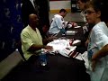 Grant Fuhr signing autographs...