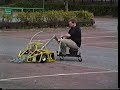 www.skeletron.tv  Centurion robotwars hire robot pulls a car
