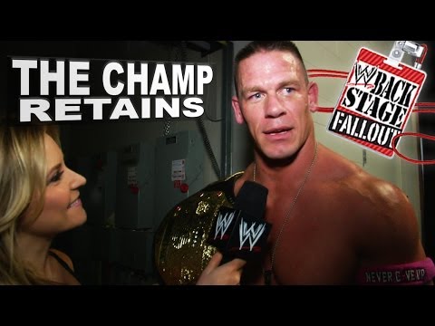 retains - New World Heavyweight Champion John Cena thwarts Damien Sandow's Money in The Bank Cash In attempt, The Real Americans speak after a resounding win over the ...