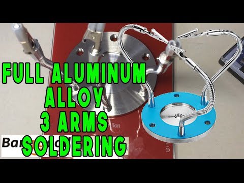 Full Aluminum Alloy 3 Arms Soldering Station Base Fixture Universal Strange Third Hand Welding Tools