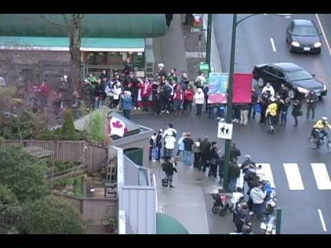 Olympic Torch Relay down Davie Street, Feb 12, 2010