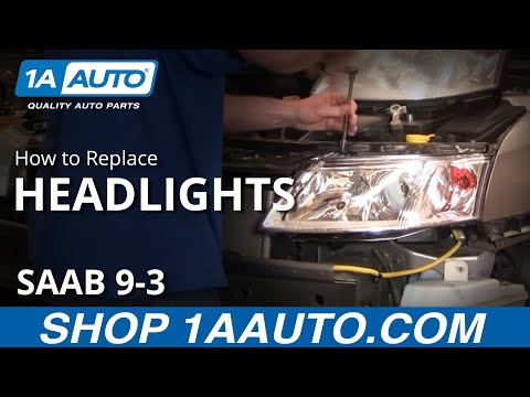 How to Install Replace Headlight and Bulb Saab 9-3 03-07 1AAuto.com