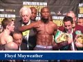 Mayweather-Hatton: The weigh in Mayweather-Hatton: The weigh in