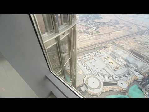 observation deck - We were the first member of the public to get up the Burj Dubei, erm, Khalifa. Here's it what it's like to walk around the observation deck. My hand is very ...