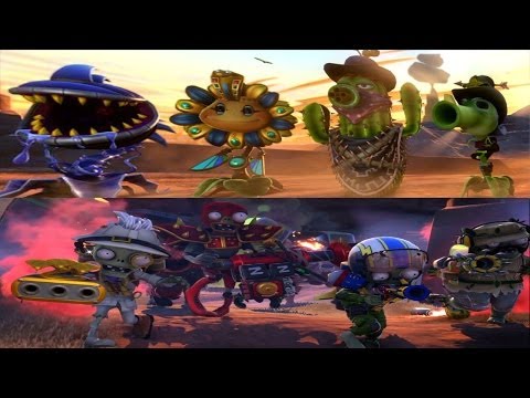 Plants vs. Zombies: Garden Warfare - All New Plants & Zombies (Zomboss Down: All weapon upgrades)