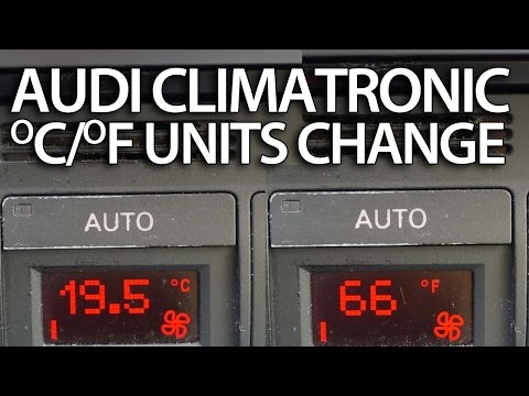How to change temperature units in Audi Climatornic (A4, A3, A6, TT) celsius fahrenheit