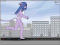Running giant anthro espeon \"Jayne\" (Not Human Giantess)
