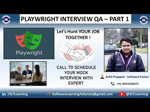 Playwright Interview Question & Answers - Part 1 (Latest - Most Asked) By SLT Learning