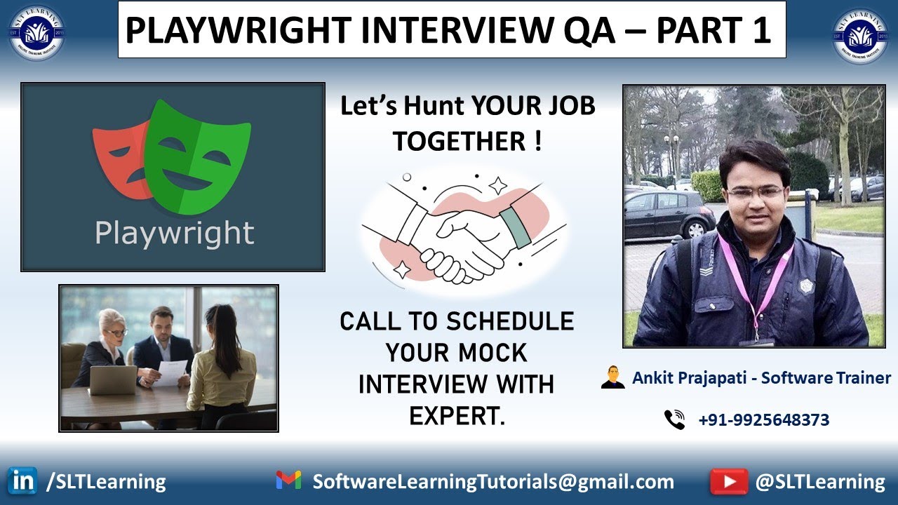 Playwright Interview Question & Answers - Part 1 (Latest - Most Asked) By SLT Learning