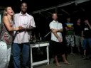 Lucas, Ale y Julia tocando en Bocas Del Toro