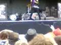 Mindless Self Indulgence lead vocalist Jimmy Urine dancing