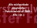 Samlede misforståede sangtekster med tilhørende originale tekster
