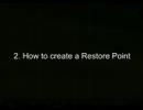 Using System restore Using System restore
