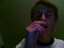 Retarded Carl uses Chapstick