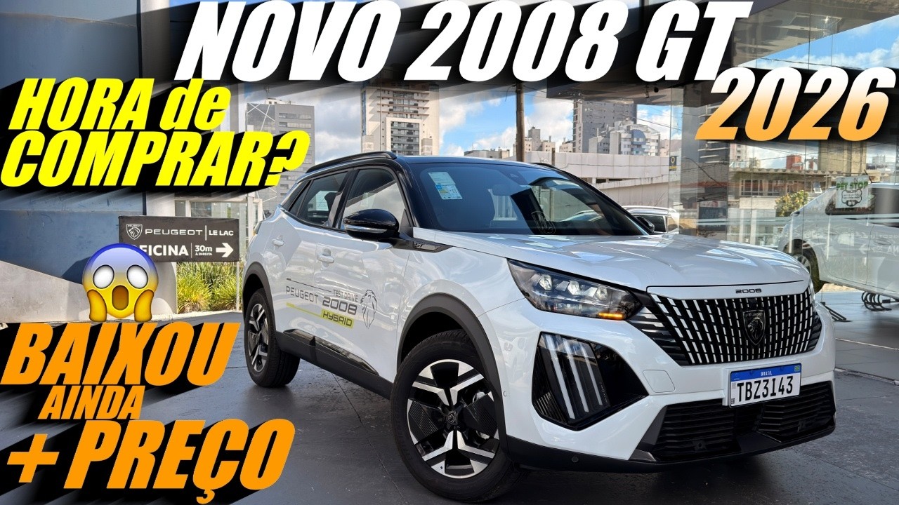 BAIXOU AINDA MAIS O PREÇO NOVO PEUGEOT 2008 GT HYBRID 2026 - Hora de Comprar?