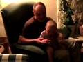 Dad and Baby Air Band...Hilarious!!