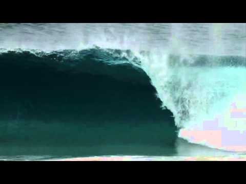 Surfing deep tube rides on rare swell