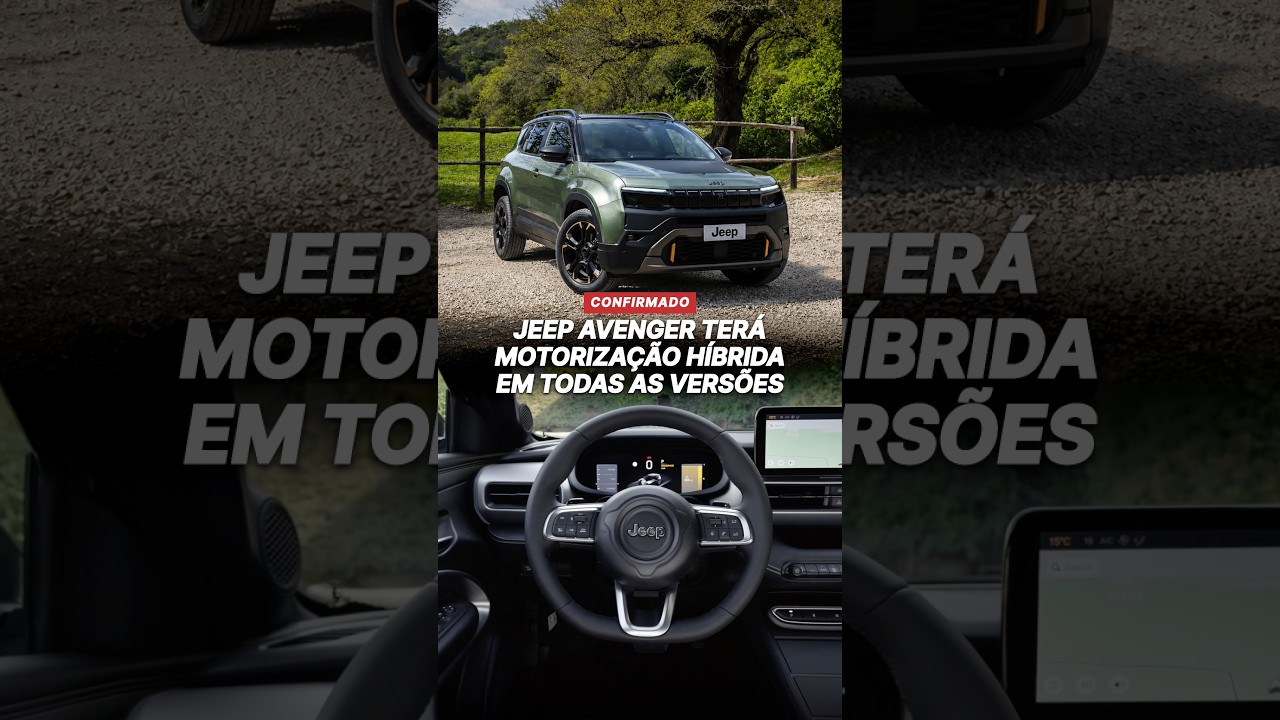 JEEP AVENGER terá motorização híbrida em todas as versões