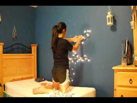 how to attach christmas lights to a wall