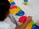 Z Michaela playing with play doh