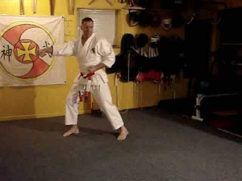zenshin - Sensei Jean-Noel Blanchette is doing the kata named Zenshin-Kotai.