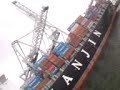 Hanjin Basel and Humen Bridge in Europoort Hanjin Basel and Humen Bridge in Europoort