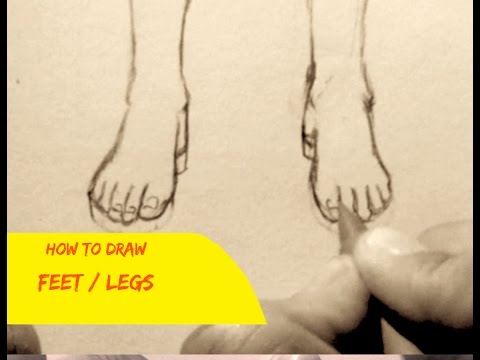 How To Draw Feet, 3 Ways (Simple)