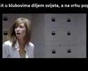 Prikaz tekstualne poruke na GDA sustavu. Tekstualne poruke se prikazuju na video izlazima spojenim na GDA sustavu. Prikazana je tekstualna poruka koja sadržava informacije o izvođaču pjesme koja trenutačno svira na GDA sustavu.www.gbox.hr