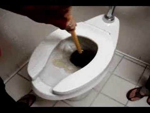 how to unclog a toilet by flushing