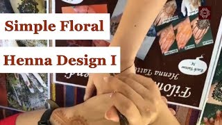 Simple Floral Henna Design by Filomena's Mehendi