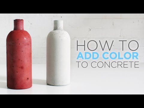 how to dye cement