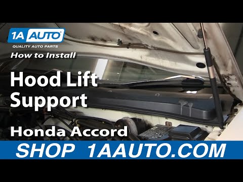 How To Install Replace Hood Lift Support Honda Accord 94-97 1AAuto.com