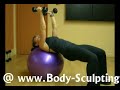 Dumbbell Triceps Exercise on Swiss Ball- Workout Demo Dumbbell Triceps Exercise on Swiss Ball- Workout Demo