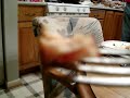 Maggie eats with a fork