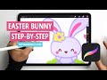 bunny step by step drawing