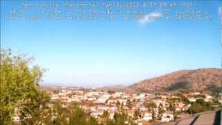 24-hours Time-lapse of Norco Hills weather Mar-1-2012