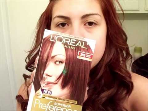 LOREAL HAIR DYE - This is the only color i have eveer dyed my hair. i love the risk i took with this new hair dye even tho it looked like exactly the same color lol.