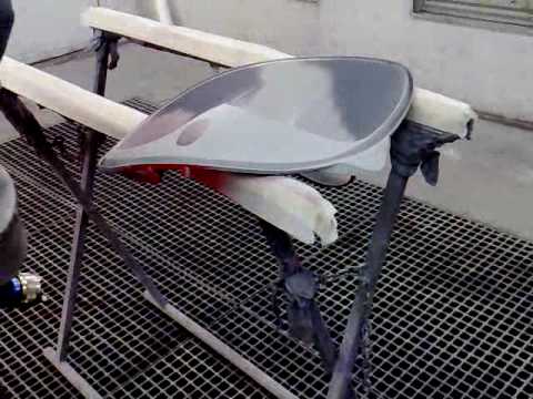 Spraying FERRARI SPIDER 360 HeadLight at M&M Repairs Ltd – PT 1