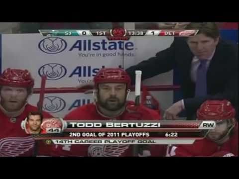 Todd Bertuzzi's Spin-o-Rama Playoff Goal (DET vs. SJ)