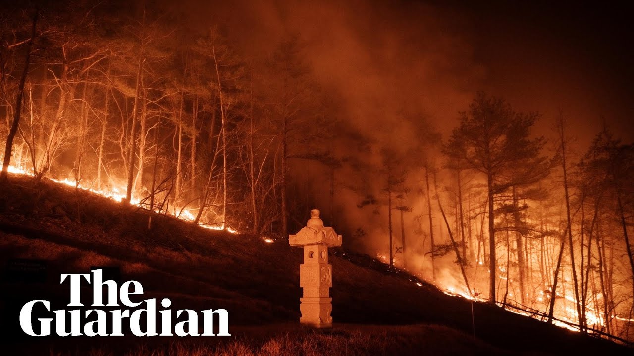 Windy weather reignites South Korea's wildfires ravaging southern regions Windy weather reignites South Korea's wildfires ravaging southern regions