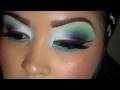 LOOK # 2 -AQUA FLOWER- SCANDALOUS COSMETICS EYESHADOWS