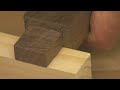 John Bullar from WOODWORKING plans and projects magazine uses hand tool techniques for mortice & tenon joints. Hand cut mortise and tenon Video in HD www.furnituremaking.org