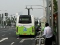 Fast-charging electric bus at work