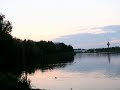 Seepark Freiburg bei Abend�mmerung