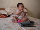 Udayan with phone Udayan with phone