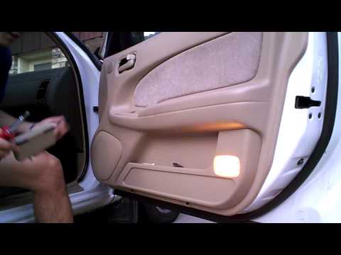 DIY: 1996 Nissan Maxima (1995-1999) V6 Passenger Door Panel Removal Mirror replacement  by onza04