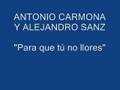Antonio Carmona y Alejandro Sanz - Para que t? no llores