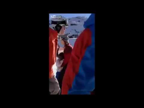 Janusz na nartach pokazuje swój popisowy numer. Kierowca chyba się wkurzy